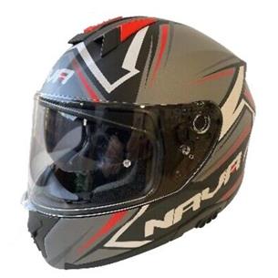 CASCO NAVA MOD.DRAGON GRIS MATE-ROJO T.M