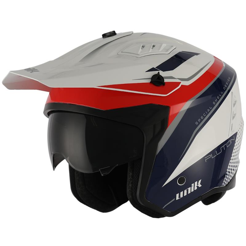 CASCO TRIAL UNIK C/GAFA SOLAR PLUTON DV AZUL/ROJO L