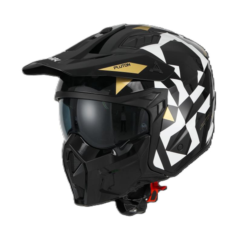 CASCO TRIAL UNIK C/GAFA SOLAR Y MASCARA PLUTON NG/WHT/GOLD) M