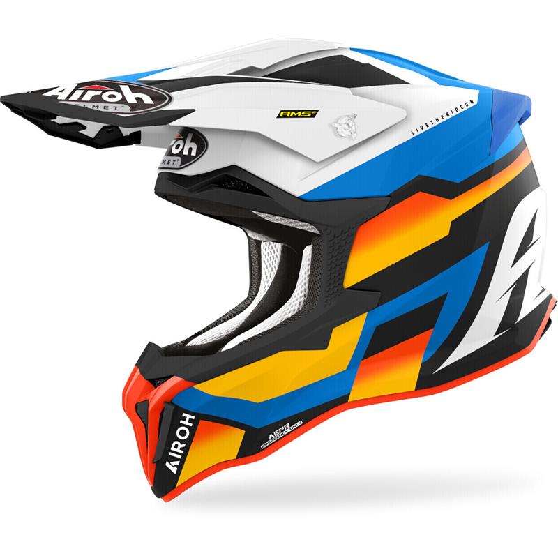 CASCO AIROH STRYCKER SHADED AZUL MATE XS